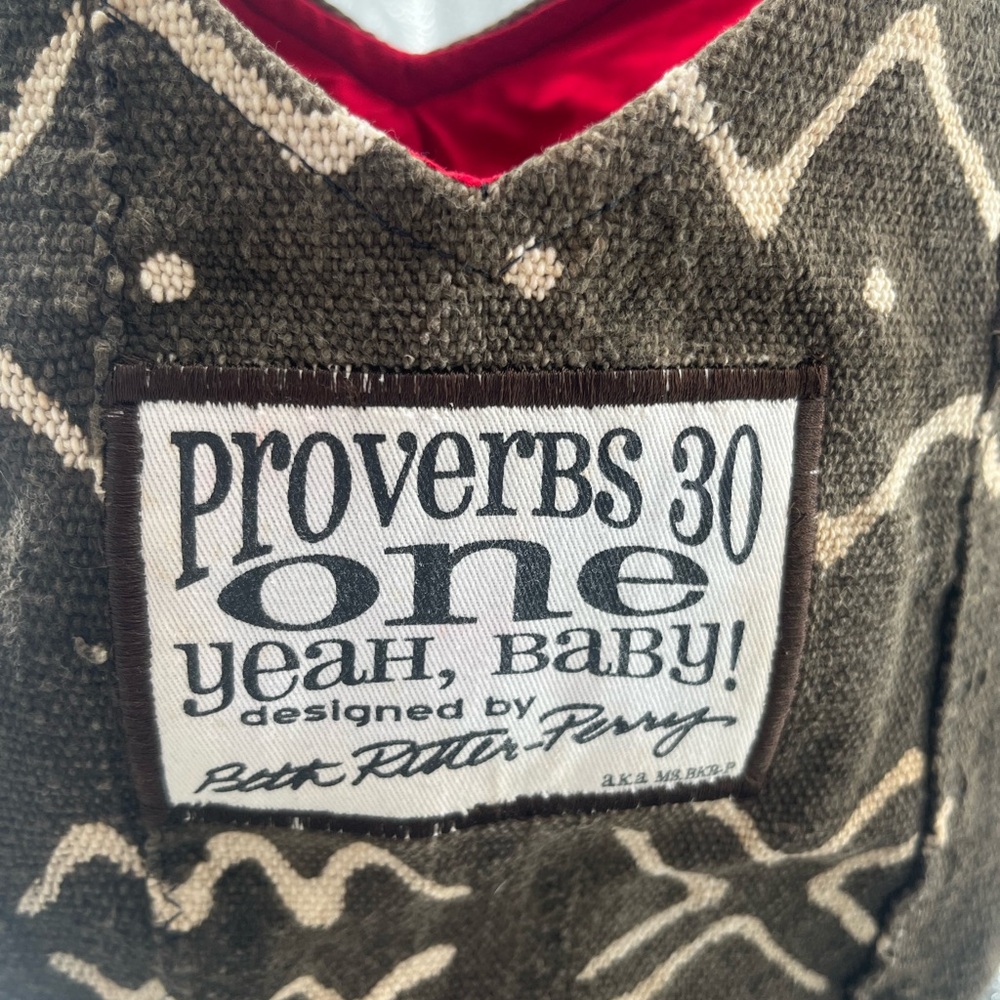 Beth Ritter-Perry PROVERBS 30 One Yeah Baby African Mudcloth Crossbody Bag - Picture 2 of 14